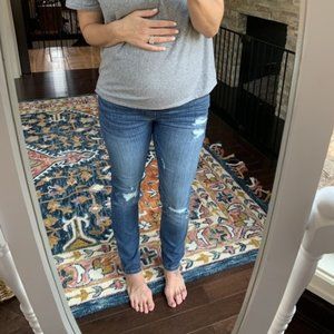 LOFT Maternity Destructed Skinny Jeans 14